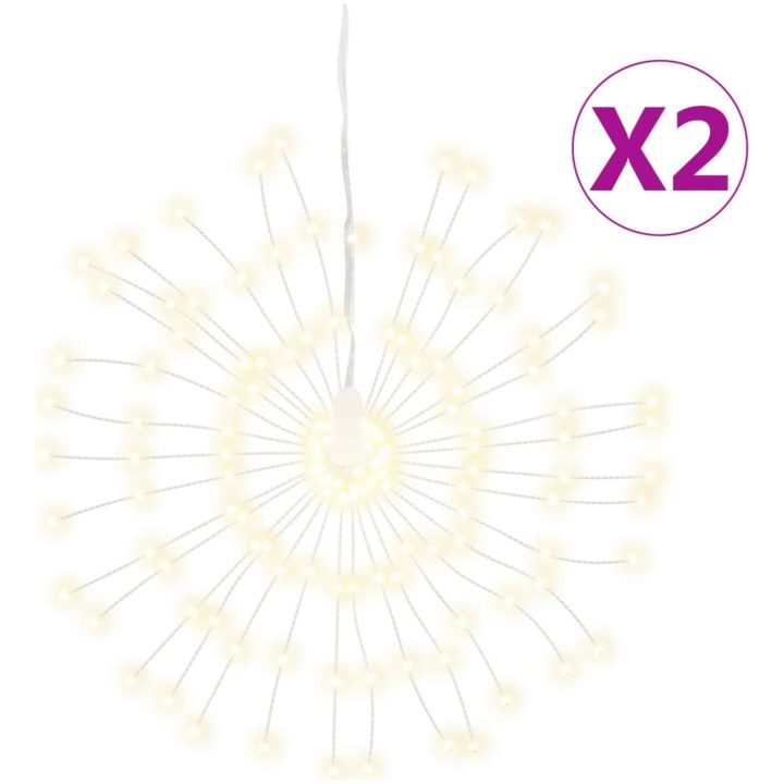 Julbelysning 2 st 140 LED varmvit 17 cm vidaXL – bild 2