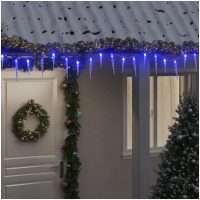Julbelysning 200 LEDs blå 20 m akryl PVC vidaXL