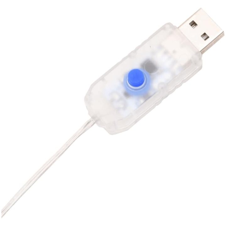 Julbelysning 200 LEDs kallvit 20 m akryl PVC vidaXL – bild 7