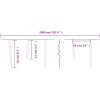 Julbelysning 200 LEDs kallvit 20 m akryl PVC vidaXL – miniatyr 8