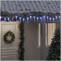 Julbelysning 200 LEDs kallvit 20 m akryl PVC vidaXL
