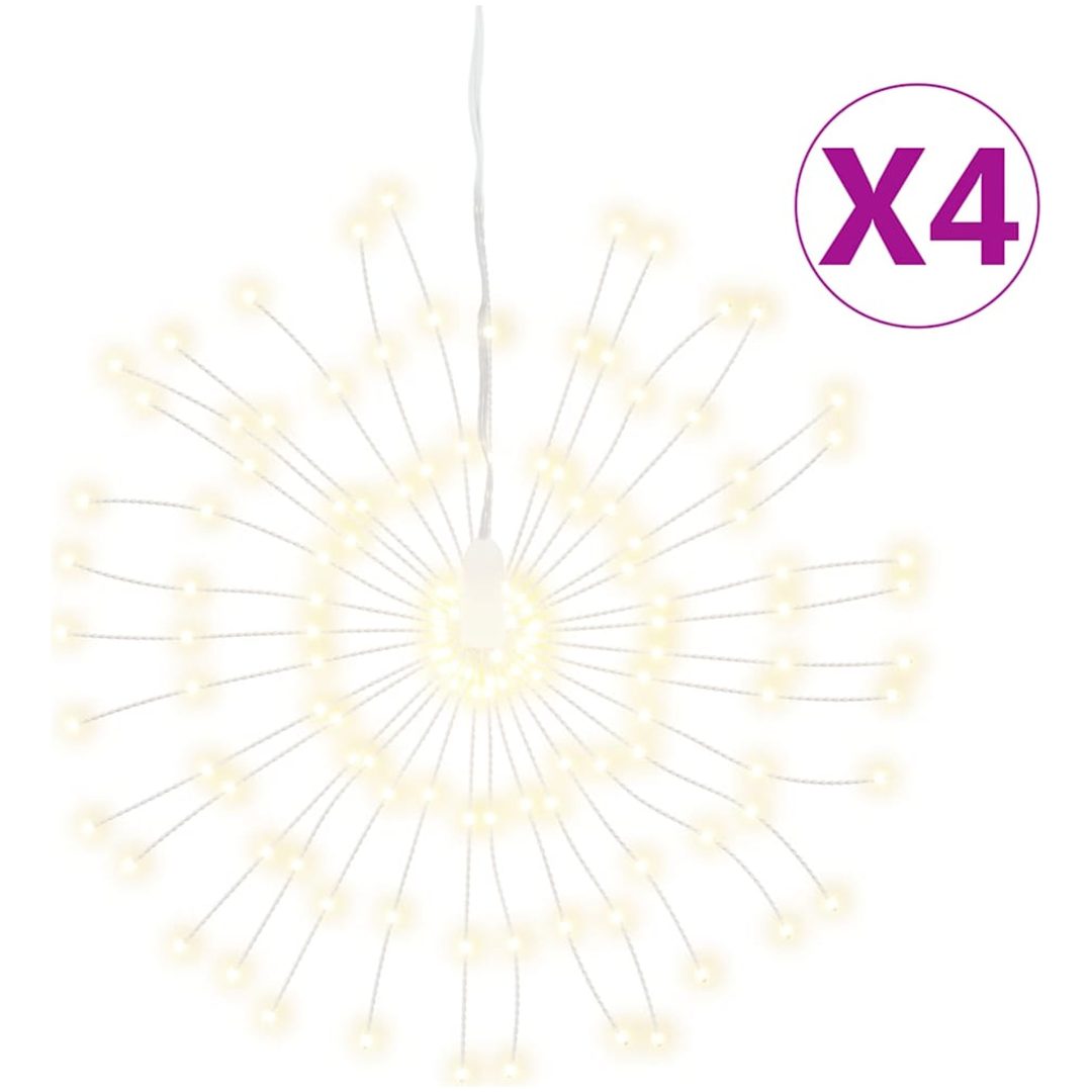 Julbelysning 4 st 140 LED varmvit 17 cm vidaXL – bild 2