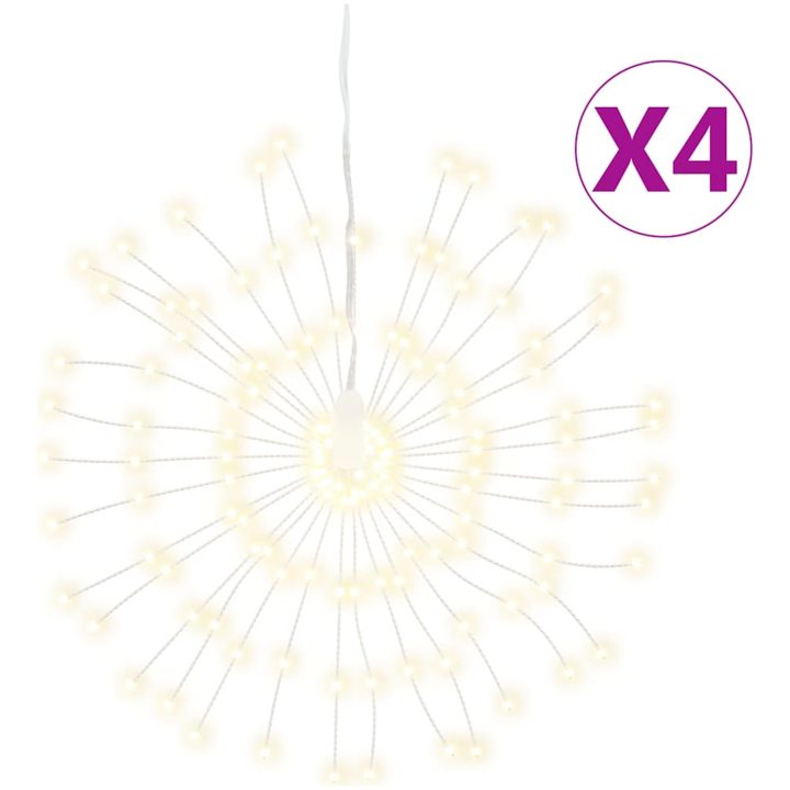 Julbelysning 4 st 140 LED varmvit 17 cm vidaXL – bild 2