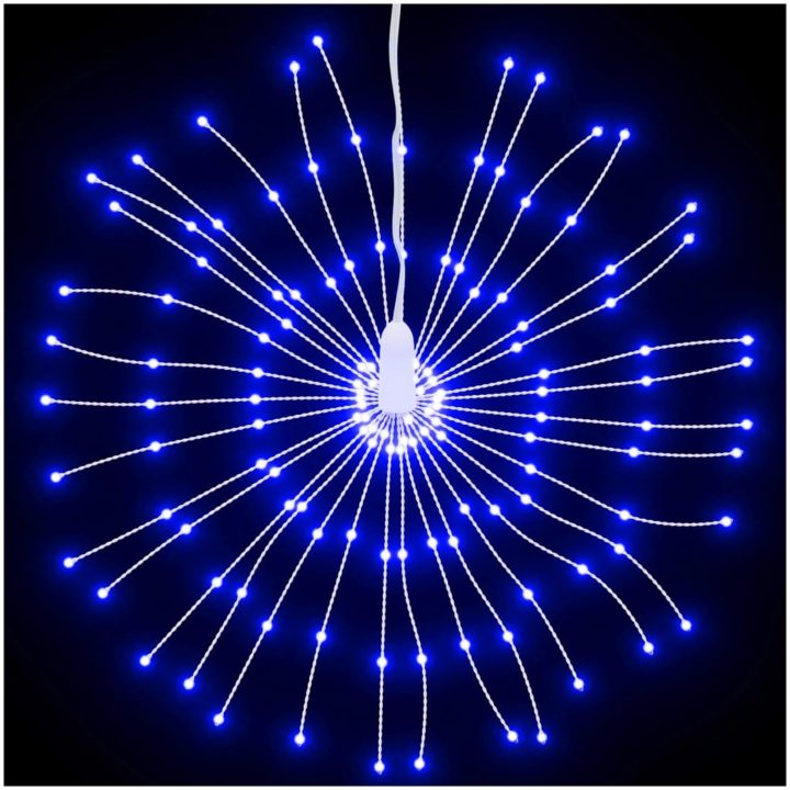 Julbelysning 8 st 140 LED blå 17 cm vidaXL – bild 4