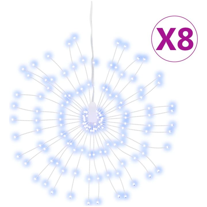 Julbelysning 8 st 140 LED kallvit 17 cm vidaXL – bild 2