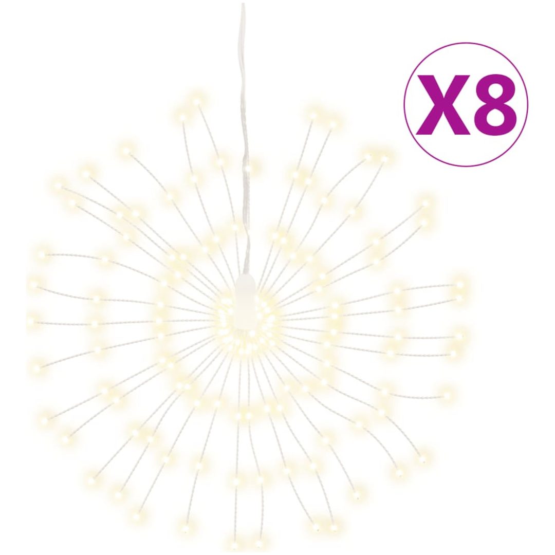 Julbelysning 8 st 140 LED varmvit 17 cm vidaXL – bild 2