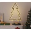 Julbelysning julgran silhuett 115 LEDs varmvit vidaXL 63 x 90 cm – miniatyr 2
