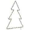 Julbelysning julgran silhuett 115 LEDs varmvit vidaXL 63 x 90 cm – miniatyr 3