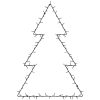 Julbelysning julgran silhuett 115 LEDs varmvit vidaXL 63 x 90 cm – miniatyr 4