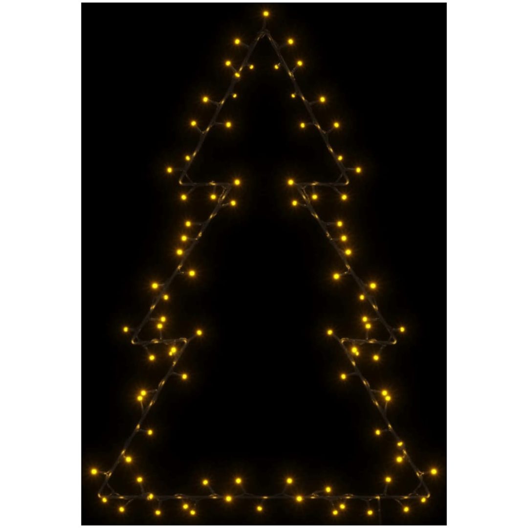 Julbelysning julgran silhuett 115 LEDs varmvit vidaXL 63 x 90 cm – bild 5