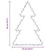 Julbelysning julgran silhuett 115 LEDs varmvit vidaXL 63 x 90 cm – miniatyr 8