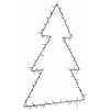 Julbelysning julgran silhuett 115 LEDs varmvit vidaXL 63 x 90 cm – miniatyr 1