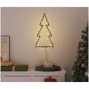 Julbelysning julgran silhuett 80 LEDs varmvit vidaXL 34 x 60 cm – miniatyr 2