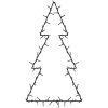 Julbelysning julgran silhuett 80 LEDs varmvit vidaXL 34 x 60 cm – miniatyr 3