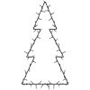 Julbelysning julgran silhuett 80 LEDs varmvit vidaXL 34 x 60 cm – miniatyr 4