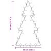 Julbelysning julgran silhuett 80 LEDs varmvit vidaXL 34 x 60 cm – miniatyr 9