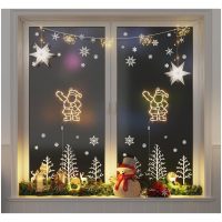 Julbelysning jultomten silhuett 2 st 35 LEDs varmvit vidaXL