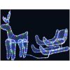 Julbelysning ren och släde nät 432 LED vidaXL 120 x 63 cm – miniatyr 2