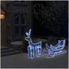 Julbelysning ren och släde nät 432 LED vidaXL 120 x 63 cm – miniatyr 1