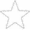 Julbelysning stjärna silhuett 115 LEDs varmvit vidaXL 90 x 87 cm – miniatyr 3