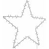 Julbelysning stjärna silhuett 115 LEDs varmvit vidaXL 90 x 87 cm – miniatyr 1