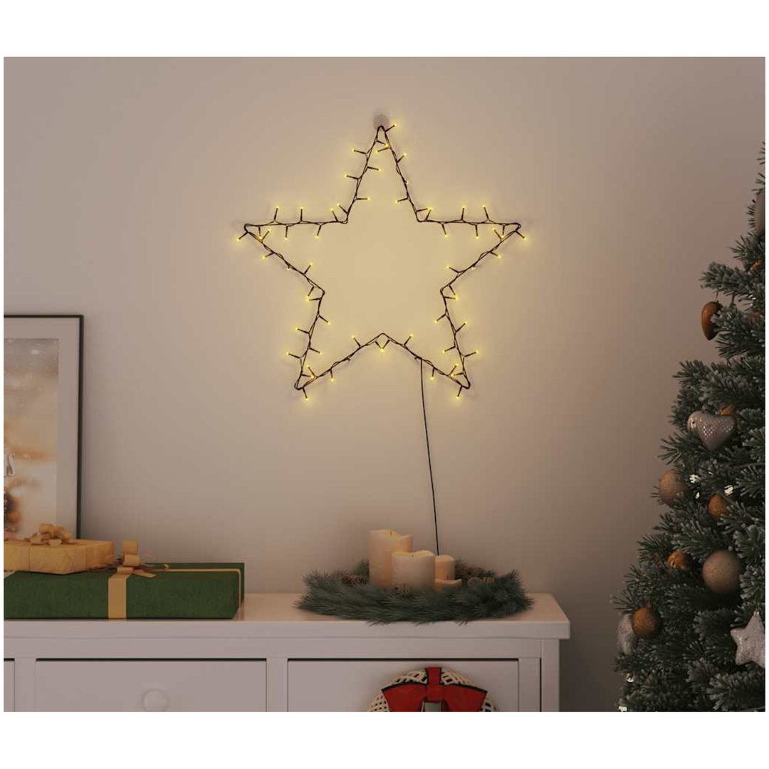 Julbelysning stjärna silhuett 80 LEDs varmvit vidaXL 60 x 59 cm – bild 2
