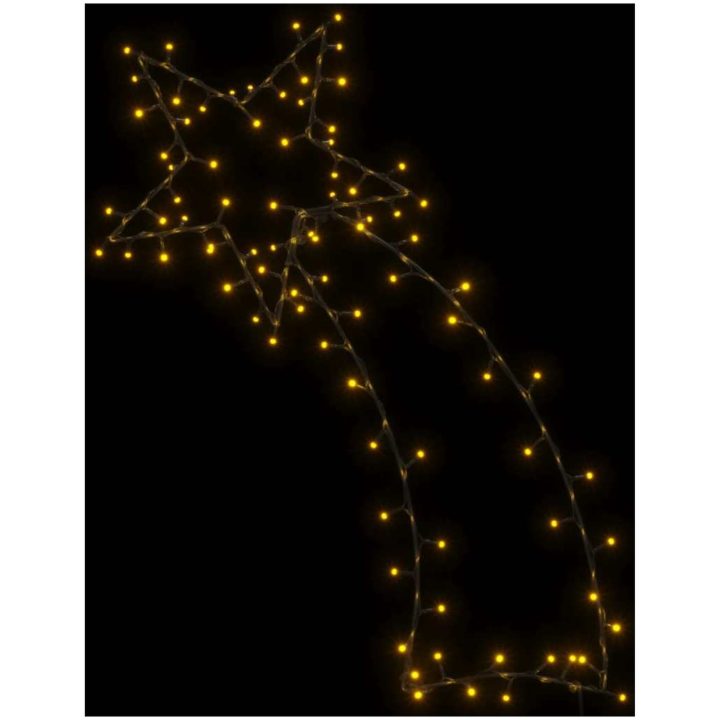 Julbelysning stjärnskott silhuett 115 LEDs varmvit vidaXL 56 x 90 cm – bild 5