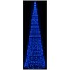 Julbelysning till flaggstång 1534 LEDs blå 500 cm vidaXL 500 cm – miniatyr 3