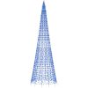 Julbelysning till flaggstång 1534 LEDs blå 500 cm vidaXL 500 cm – miniatyr 4