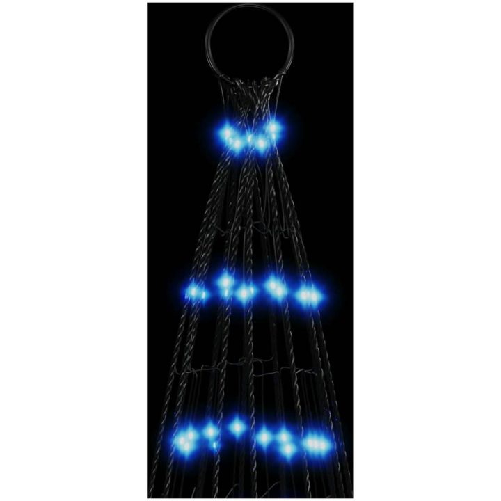 Julbelysning till flaggstång 1534 LEDs blå 500 cm vidaXL 500 cm – bild 6