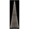 Julbelysning till flaggstång 1534 LEDs kallvit vidaXL 500 cm – miniatyr 3