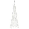 Julbelysning till flaggstång 1534 LEDs kallvit vidaXL 500 cm – miniatyr 4