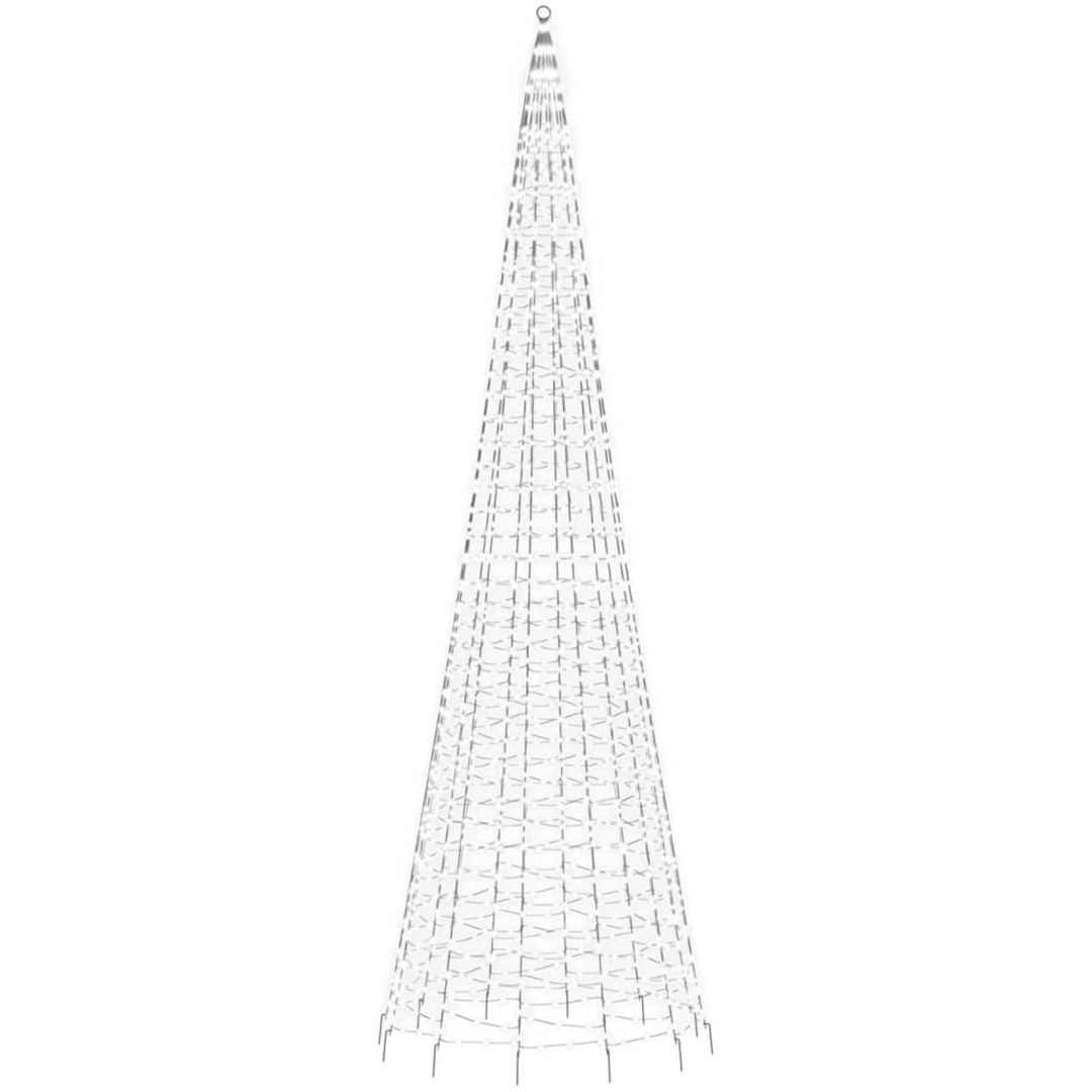Julbelysning till flaggstång 1534 LEDs kallvit vidaXL 500 cm – bild 4