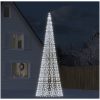 Julbelysning till flaggstång 1534 LEDs kallvit vidaXL 500 cm – miniatyr 1