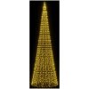 Julbelysning till flaggstång 1534 LEDs varmvit vidaXL 500 cm – miniatyr 3