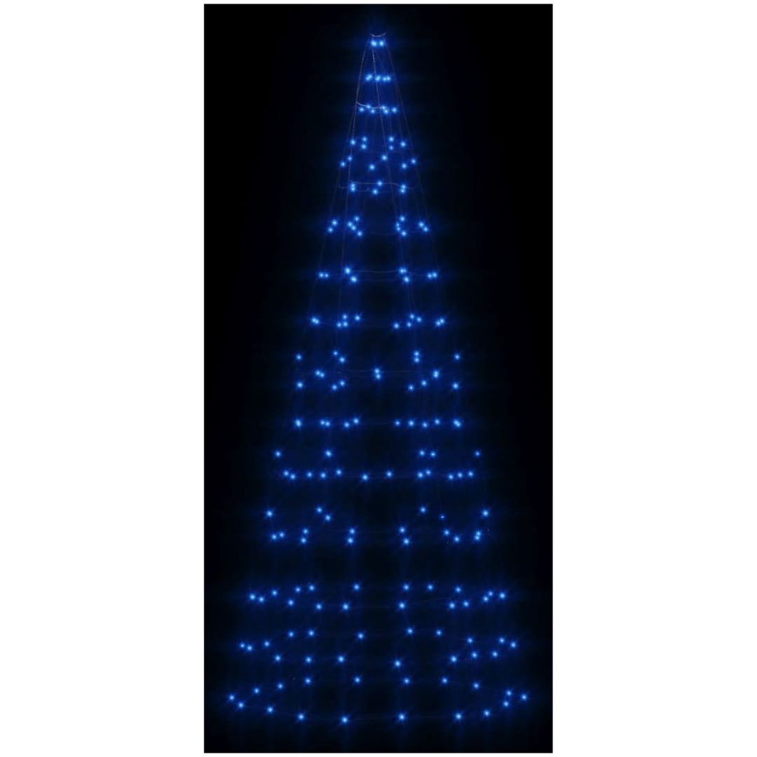 Julbelysning till flaggstång 200 LEDs blå vidaXL 180 cm – bild 3