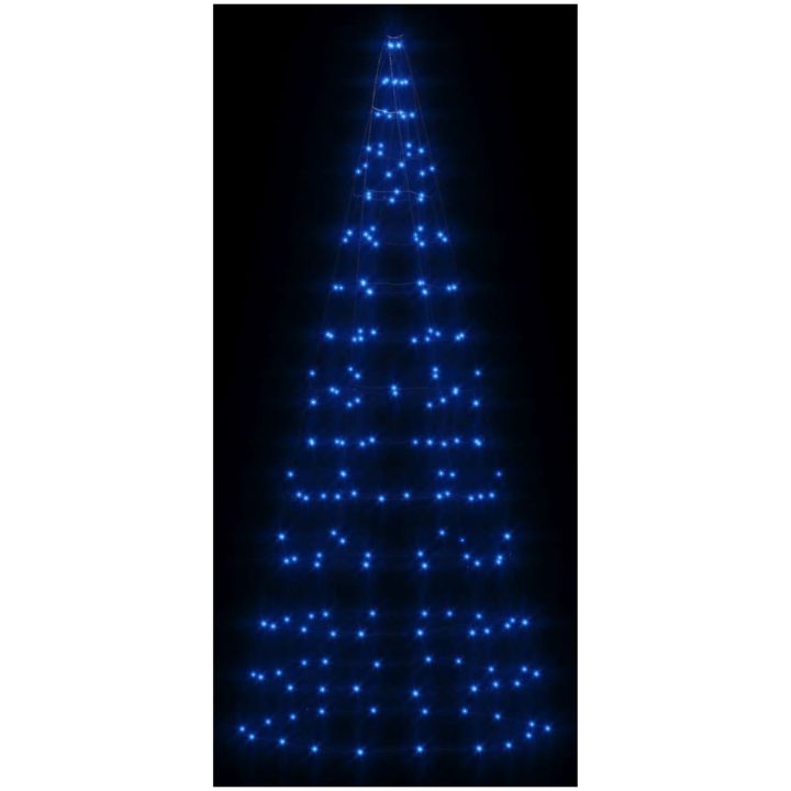 Julbelysning till flaggstång 200 LEDs blå vidaXL 180 cm – bild 3