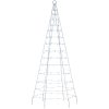Julbelysning till flaggstång 200 LEDs blå vidaXL 180 cm – miniatyr 4