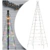 Julbelysning till flaggstång 200 LEDs färgglad 180 cm vidaXL 180 cm – miniatyr 2