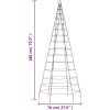 Julbelysning till flaggstång 200 LEDs färgglad 180 cm vidaXL 180 cm – miniatyr 11