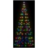 Julbelysning till flaggstång 200 LEDs färgglad 180 cm vidaXL 180 cm – miniatyr 3