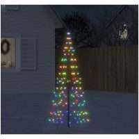 Julbelysning till flaggstång 200 LEDs färgglad 180 cm vidaXL