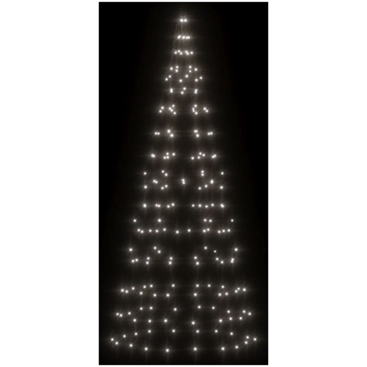 Julbelysning till flaggstång 200 LEDs kallvit 180 cm vidaXL 180 cm – bild 3