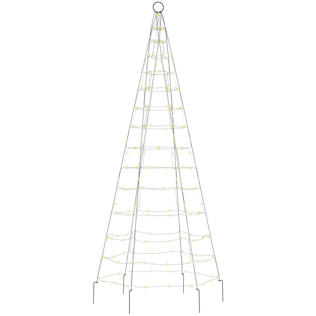 Julbelysning till flaggstång 200 LEDs varmvit vidaXL 180 cm – bild 4