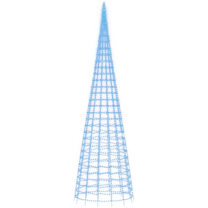 Julbelysning till flaggstång 3000 LEDs blå 800 cm vidaXL 800 cm – bild 4