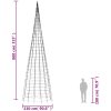 Julbelysning till flaggstång 3000 LEDs blå 800 cm vidaXL 800 cm – miniatyr 10