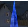 Julbelysning till flaggstång 3000 LEDs blå 800 cm vidaXL 800 cm – miniatyr 1