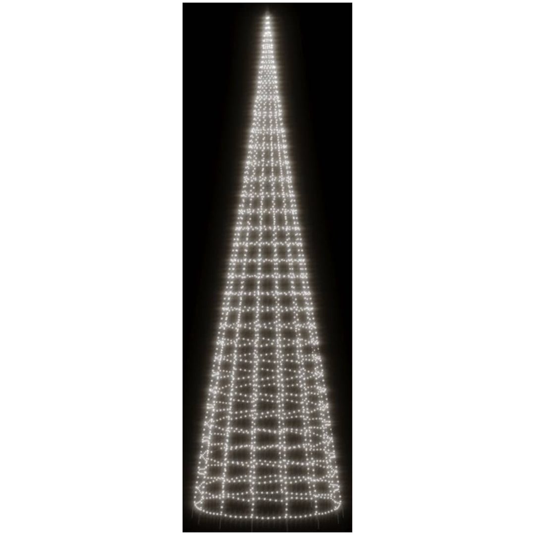 Julbelysning till flaggstång 3000 LEDs kallvit 800 cm vidaXL 800 cm – bild 3