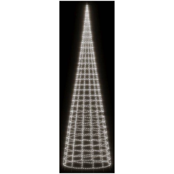 Julbelysning till flaggstång 3000 LEDs kallvit 800 cm vidaXL 800 cm – bild 3