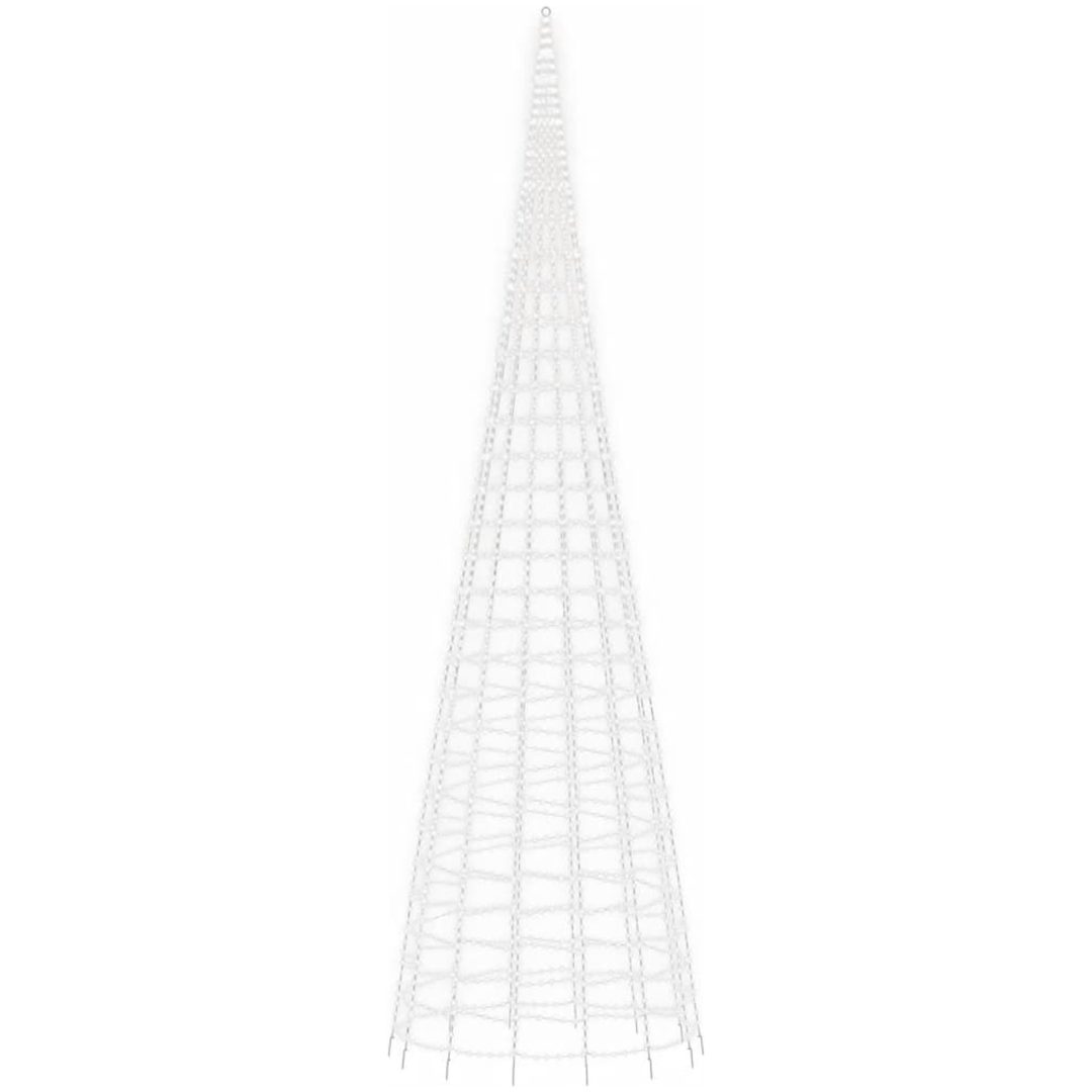 Julbelysning till flaggstång 3000 LEDs kallvit 800 cm vidaXL 800 cm – bild 4